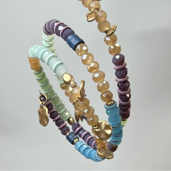 Beaded Wrap Bracelet w/ Charms - Picture 6 of 11